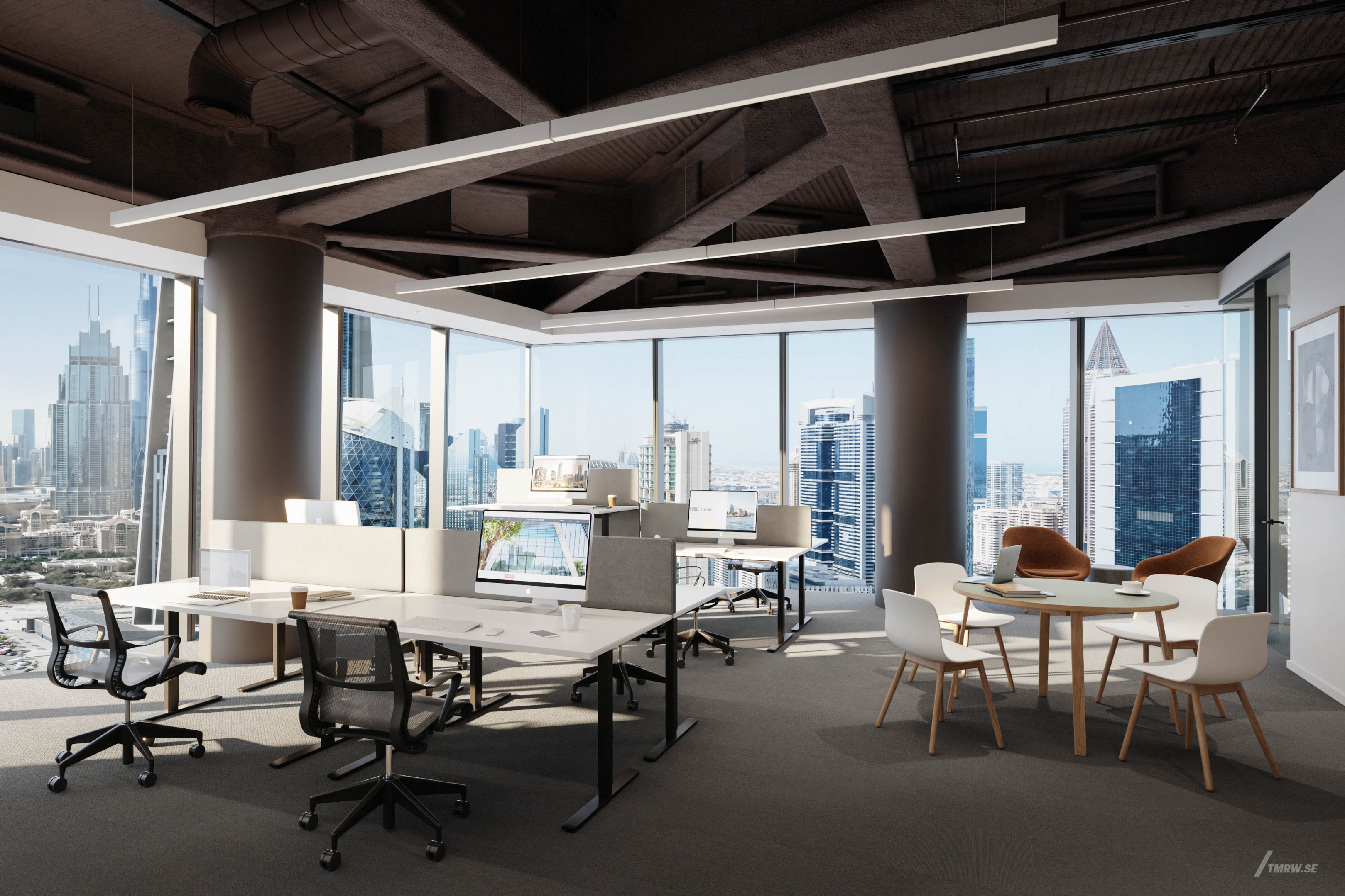 Architectural visualization of ICD Brookfield for Brookfield Properties, corner office, skyscraper
